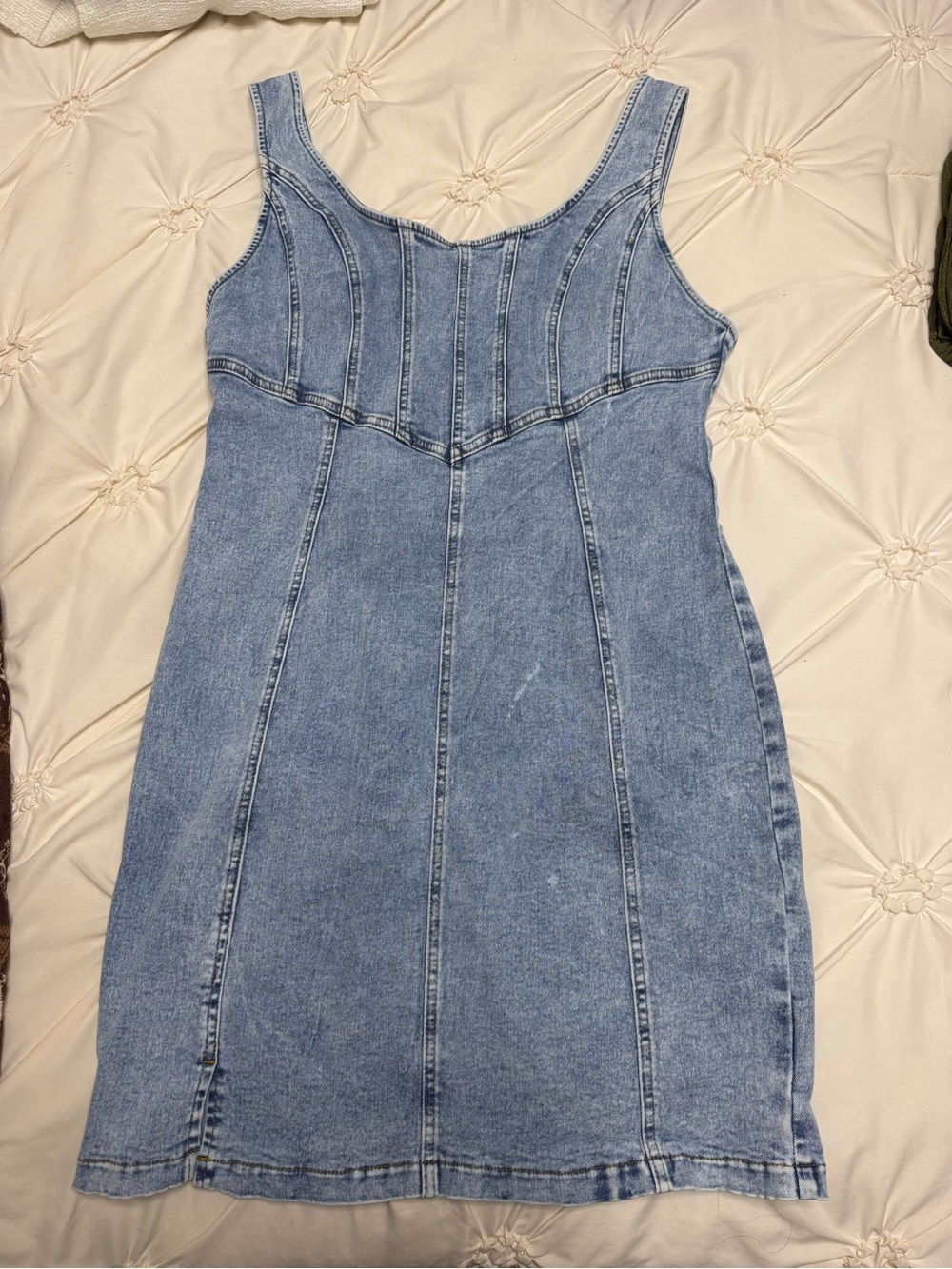 Denim Tank Dress in Light Blue